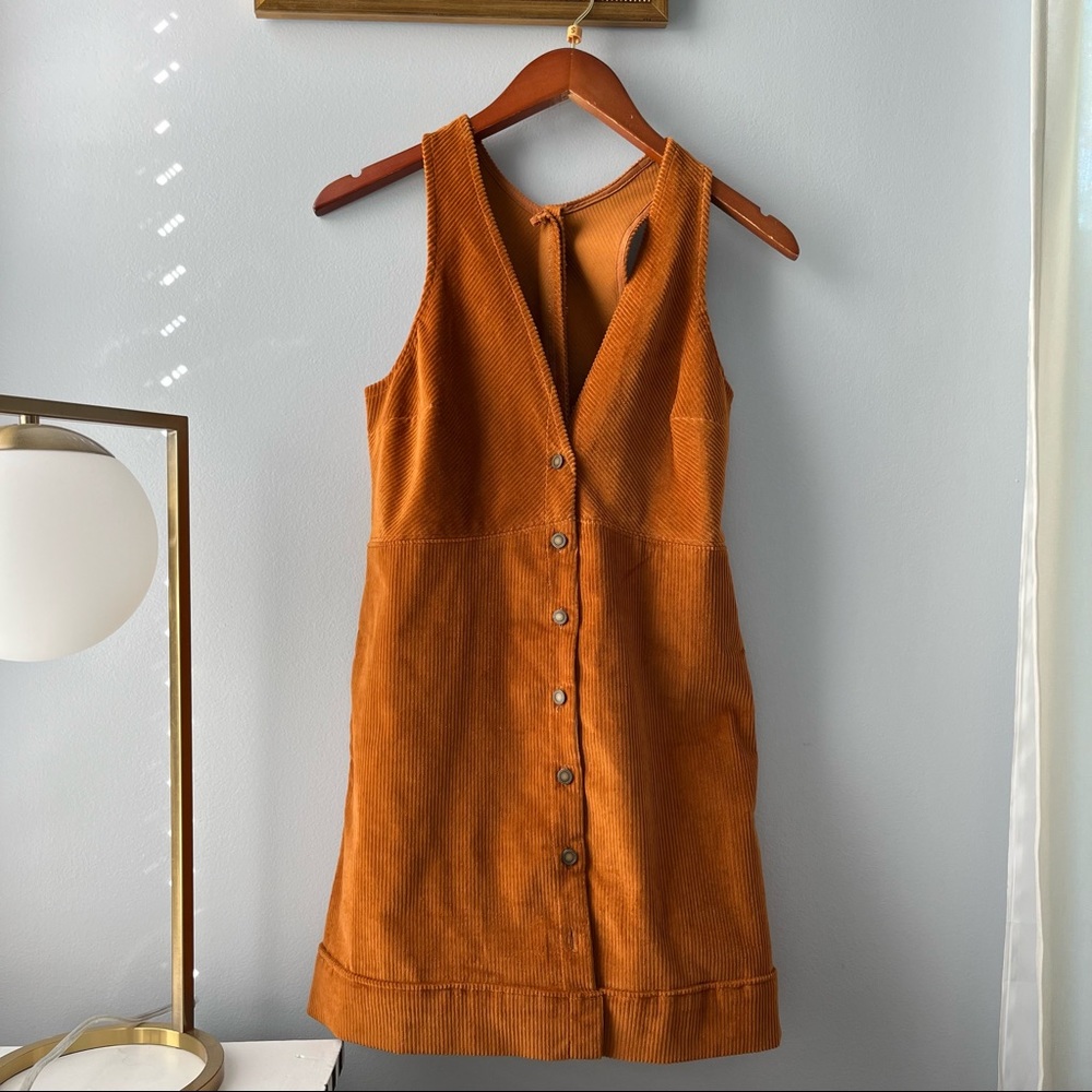 Free People Corduroy Button-up Dress